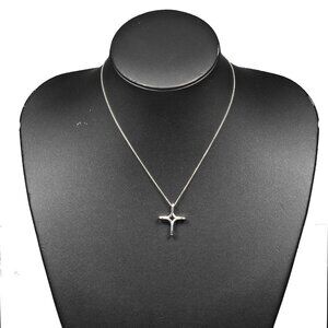 TIFFANY&Co. Open cross Necklace Silver925 3.25g Women